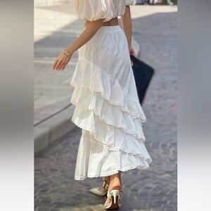 Mable maxi skirt white NWT